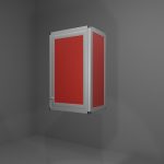 Pensile multiuso in allumino-hpl da esterno/interno 45x33x73 cm 1 anta pomello SX