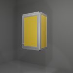 Pensile multiuso in allumino-hpl da esterno/interno 45x33x73 cm 1 anta pomello SX