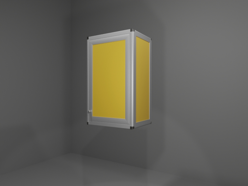 P601_SX_AR_10_ANG Pensile multiuso in allumino-hpl da esterno/interno 45x33x73 cm 1 anta pomello SX - immagine 1