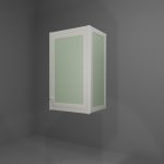 Pensile multiuso in allumino-hpl da esterno/interno 45x33x73 cm 1 anta pomello SX