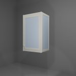 Pensile multiuso in allumino-hpl da esterno/interno 45x33x73 cm 1 anta pomello SX