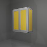 Pensile multiuso in allumino-hpl da esterno/interno 60x33x73 cm 2 ante