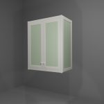Pensile multiuso in allumino-hpl da esterno/interno 60x33x73 cm 2 ante