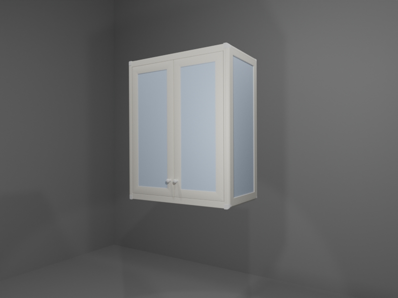 P602_B_07_ANG Pensile multiuso in allumino-hpl da esterno/interno 60x33x73 cm 2 ante - immagine 1