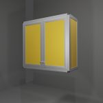 Pensile multiuso in allumino-hpl da esterno/interno 80x33x73 cm 2 ante