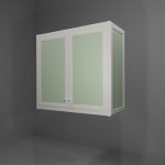Pensile multiuso in allumino-hpl da esterno/interno 80x33x73 cm 2 ante