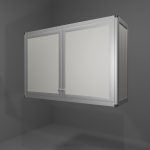 Pensile multiuso in allumino-hpl da esterno/interno 109x33x73 cm 2 ante