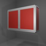 Pensile multiuso in allumino-hpl da esterno/interno 109x33x73 cm 2 ante