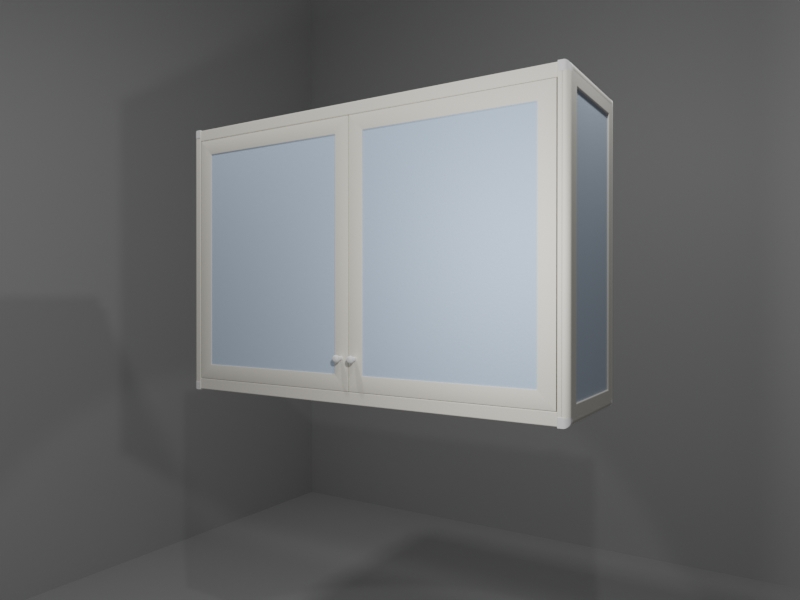 P610_B_07_ANG Pensile multiuso in allumino-hpl da esterno/interno 109x33x73 cm 2 ante - immagine 1